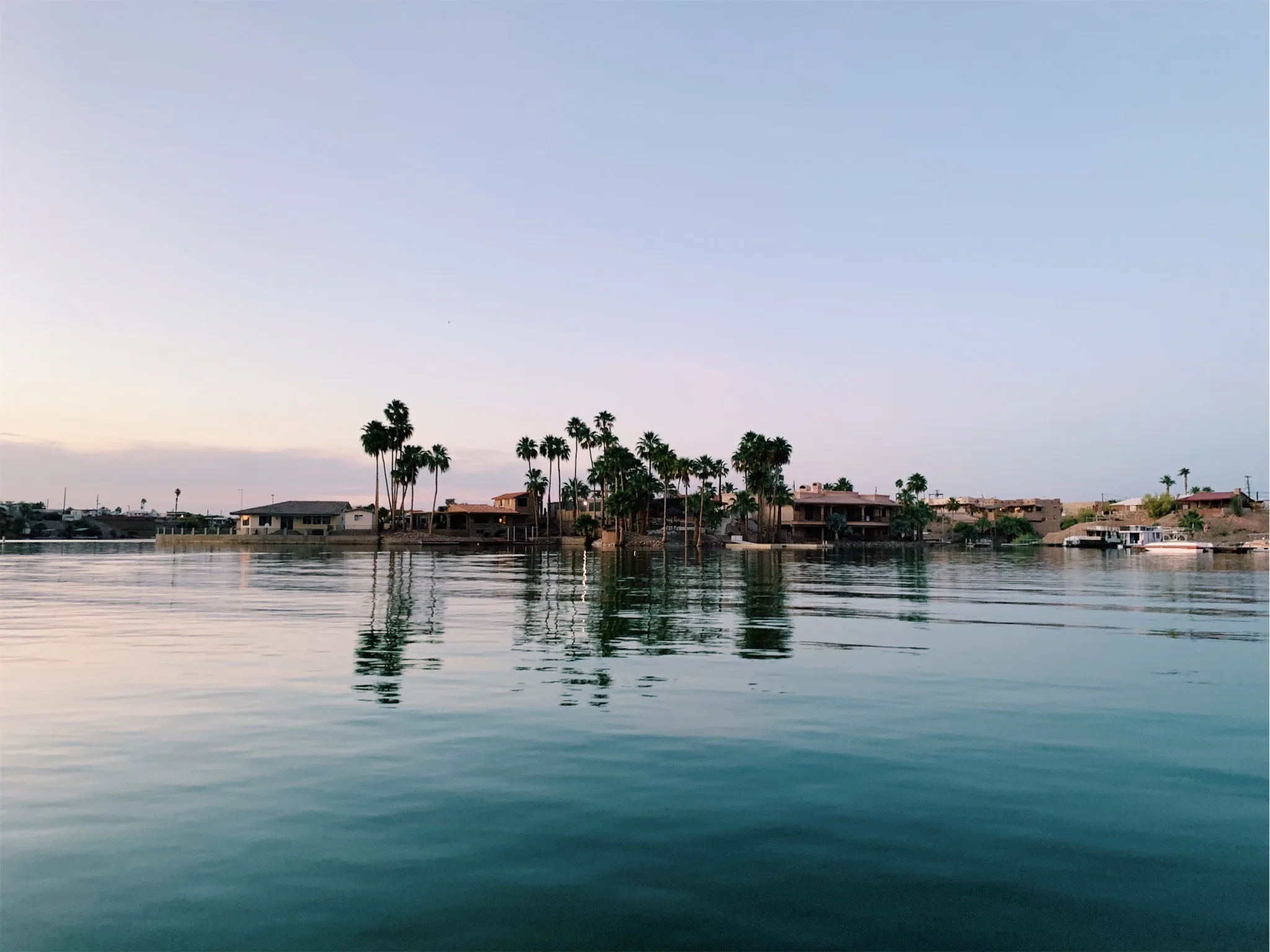 The Colorado River at evening in Yuma, Arizona