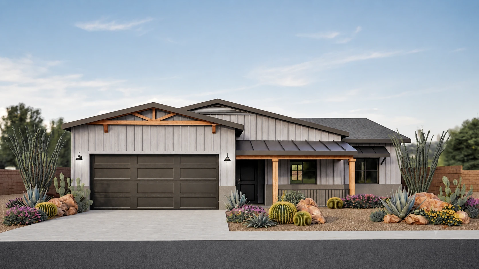 Rendering of Elevation A for Floorplan 1572